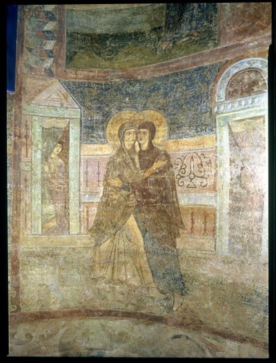The Visitation (detail) by Byzantine